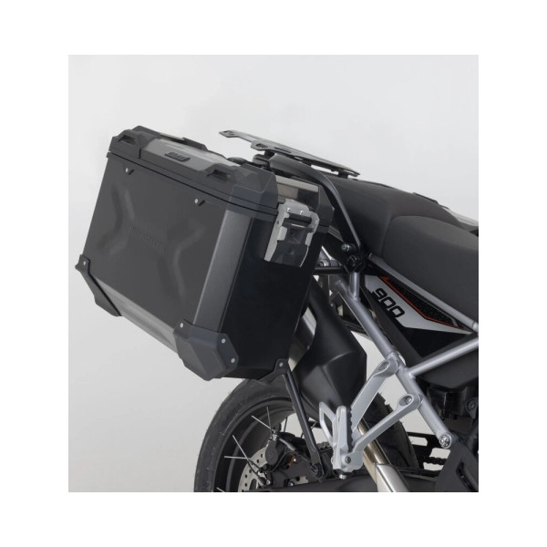 Комплект: бічні кофри + кріплення PRO TRAX ADV SW-Motech Triumph Tiger 900 GT/ Pro, Rally Pro (23-) чорні об'єм: 45 + 37л