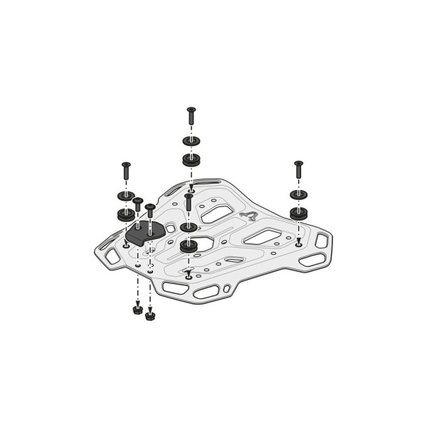 Центральний стелаж Adventure-Rack SW-Motech Moto Guzzi V85 TT Strada (24-)