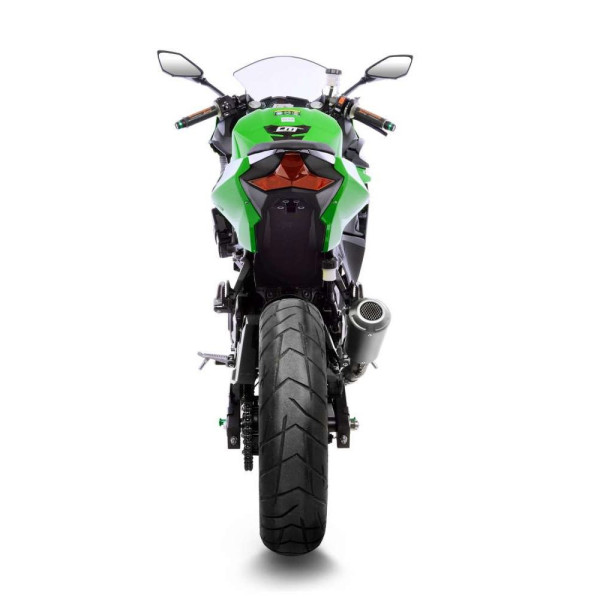 Глушник мотоцикловий LeoVince LV-10 Slip-On, Нержавіюча сталь для Kawasaki Ninja 400 18- / Z 400 19-