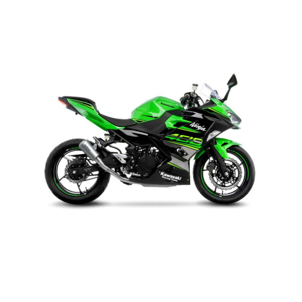 Глушник мотоцикловий LeoVince LV-10 Slip-On, Нержавіюча сталь для Kawasaki Ninja 400 18- / Z 400 19-