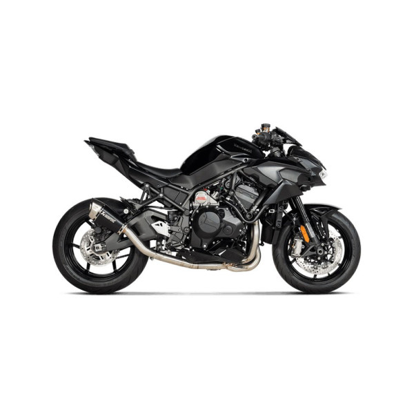 Глушник мотоцикловий Akrapović для Kawasaki Z H2 1000 20- Slip-On Line, Чорний Титан