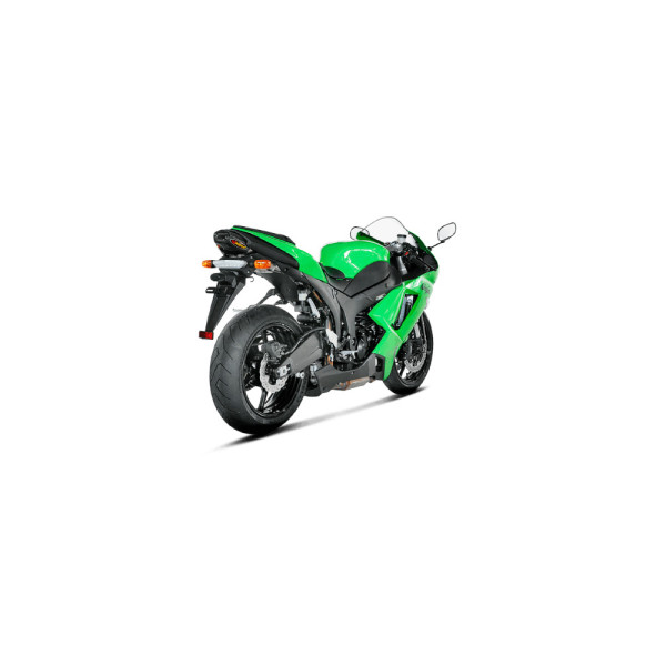 Вихлопна система Akrapović для Kawasaki ZX-6R 07-08 Slip-On Line, Титан + Вуглецеве волокно
