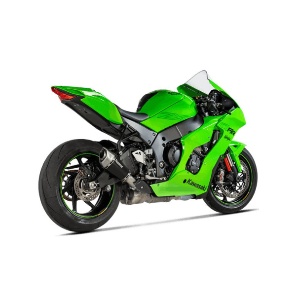 Глушник мотоцикловий Akrapović для Kawasaki Ninja ZX-10 R/ Ninja ZX-10RR (21-) Slip-On Line, Чорний Титан