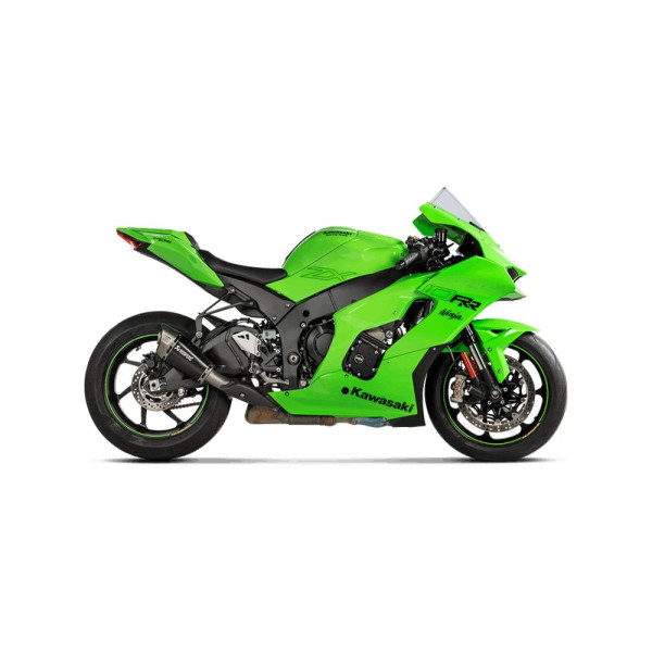 Глушник мотоцикловий Akrapović для Kawasaki Ninja ZX-10 R/ Ninja ZX-10RR (21-) Slip-On Line, Чорний Титан