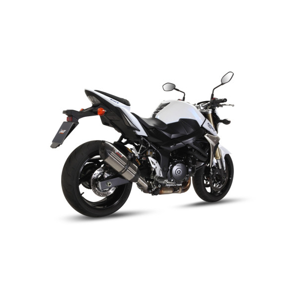 Вихлопна система Slip-On Line (Suono) MIVV для Suzuki GSR750 (11-16) срібний