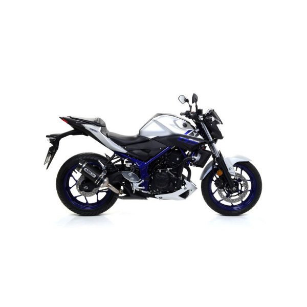Глушник Arrow - Yamaha MT-03 16-19/Yamaha YZF R3 15-18 Thunder, Темний алюміній + Карбон
