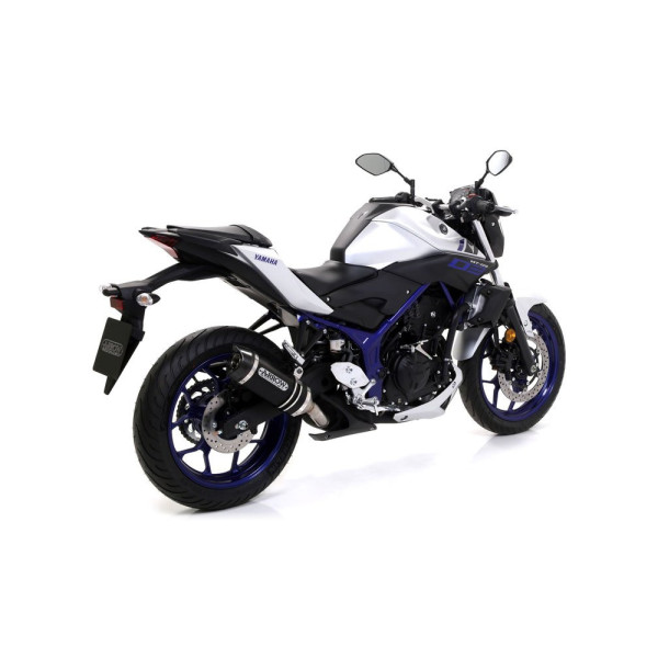 Глушник Arrow - Yamaha MT-03 16-19/Yamaha YZF R3 15-18 Thunder, Темний алюміній + Карбон