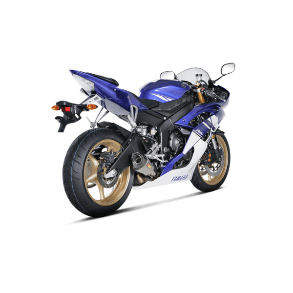 Глушник мотоцикловий Slip-On Line Титан + Вуглецеве волокно Akrapović для Yamaha YZF-R6 10-