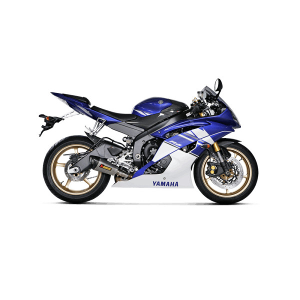 Глушник мотоцикловий Slip-On Line Титан + Вуглецеве волокно Akrapović для Yamaha YZF-R6 10-