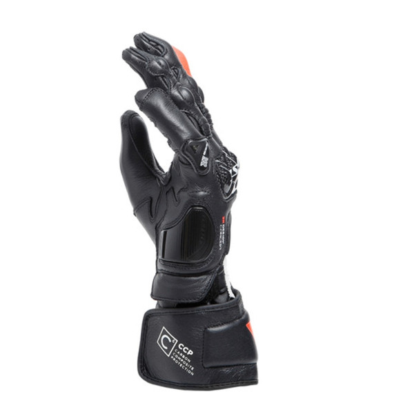 Рукавички мотоциклетні жіночі Dainese Carbon 4 довгі чорні-білі-червоні