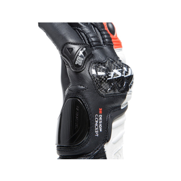 Рукавички мотоциклетні жіночі Dainese Carbon 4 довгі чорні-білі-червоні