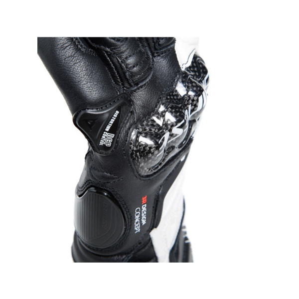 Рукавички мотоциклетні жіночі Dainese Carbon 4 довгі чорні-білі-червоні