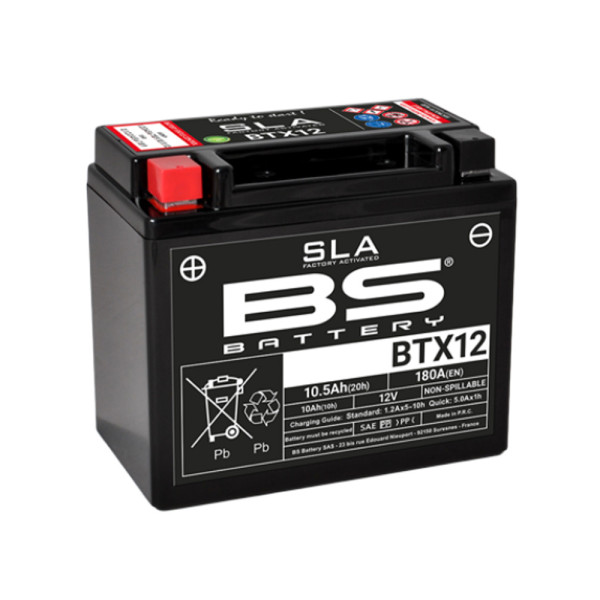 Безобслуговий акумулятор BS Battery BTX12 (FA) залитий