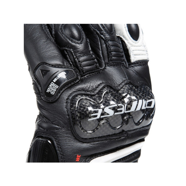 Рукавички мотоциклетні жіночі Dainese Carbon 4 довгі чорні-білі
