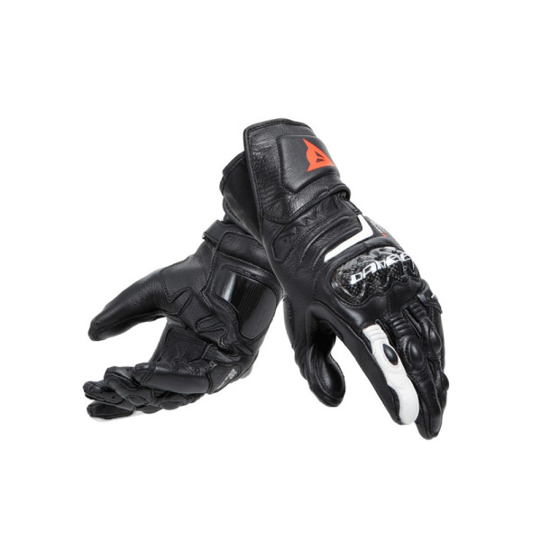 Рукавички мотоциклетні жіночі Dainese Carbon 4 довгі чорні-білі