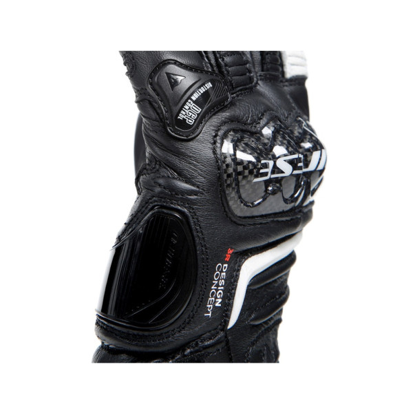 Рукавички мотоциклетні жіночі Dainese Carbon 4 довгі чорні-білі