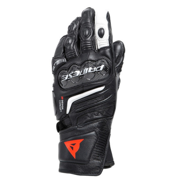 Рукавички мотоциклетні жіночі Dainese Carbon 4 довгі чорні-білі