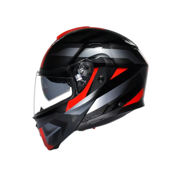 Модулярний шолом AGV Streetmodular Ledro чорний-червоний