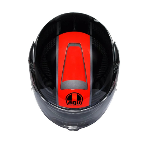 Модулярний шолом AGV Streetmodular Ledro чорний-червоний