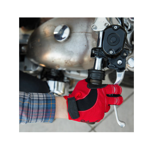 Кросові рукавиці Biltwell Moto червоно-чорні