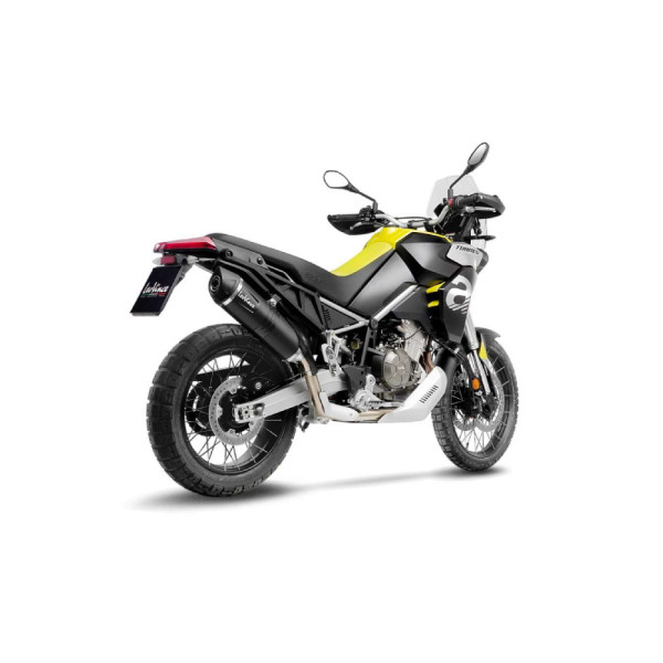 Вихлопна система LeoVince LV ONE EVO BLACK EDITION Slip-On, нержавіюча сталь для Aprilia Tuareg 660 (22-24)