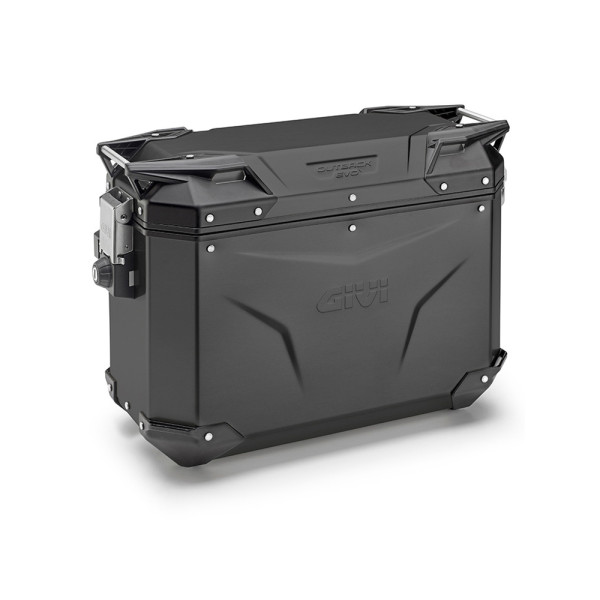 Боковий алюмінієвий кофр GIVI Trekker Outback Evo Black Line чорний матовий, правий об'єм: 37 л