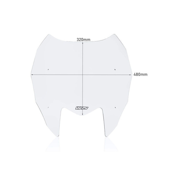 Мотоциклетний щиток WRS Intermedio Yamaha T-Max 560 (22-24) прозорий