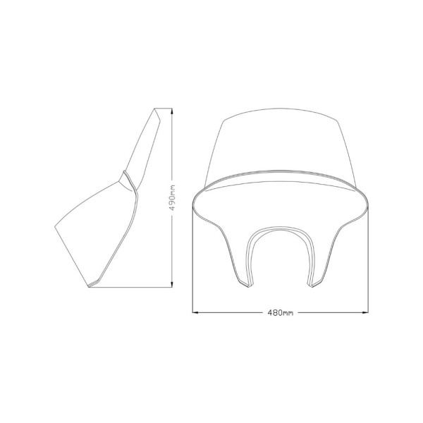 Мотоциклетний туристичний обтікач PUIG Batwing SML для Honda CMX 500 Rebel (20-), CMX 300 Rebel (20-23) легке затемнення