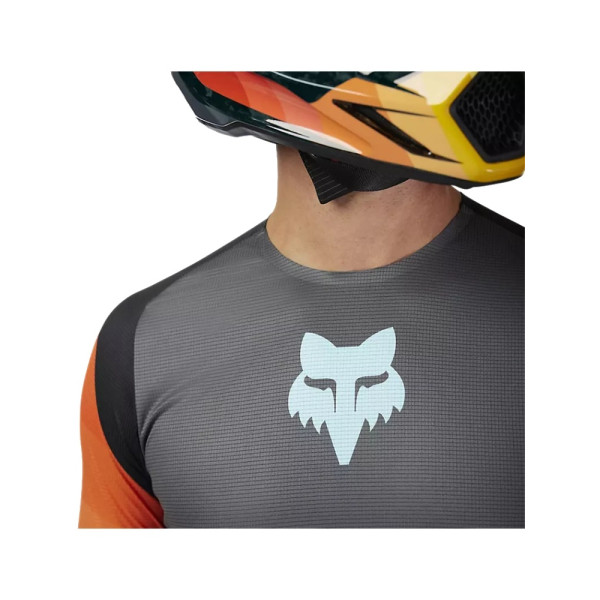 Блуза ендуро Fox Flexair Grid чорна-оранжева