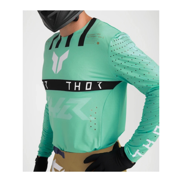 Блуза ендуро Thor Sportmode Flite зелено-чорна
