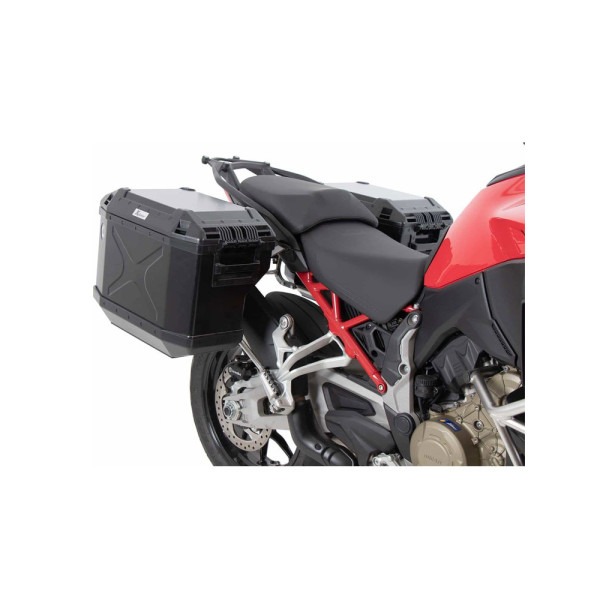 Комплект: бічні кофри + кріплення Hepco&Becker Xplorer Cutout Ducati Multistrada V4/S/S Sport/Pikes Peak (21-24)/Rally (23-24) чорні