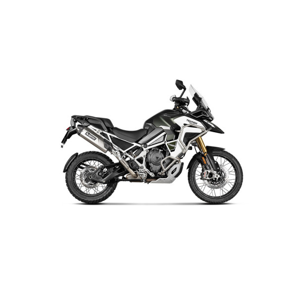 Глушник мотоцикловий Slip-On Line Титан + Вуглецеве волокно Akrapovič Triumph Tiger 1200 Rally Explorer/ Pro/ GS/ GS Pro/ GS Explorer (22-24)