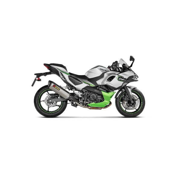 Глушник мотоцикловий Akrapović Kawasaki Ninja 7 ABS Hybrid (24-) титановий з гомологацією
