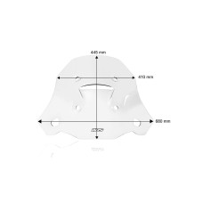 Мотоциклетний щиток WRS Standard Plus Aprilia Tuareg 660 (22-24) прозорий