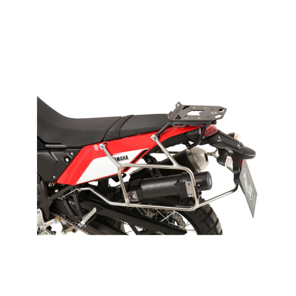Комплект: бічні кофри + кріплення Hepco&Becker Xplorer Cutout Yamaha Tenere 700 World Raid (22-24)/World Rally (23-24) сріблясті