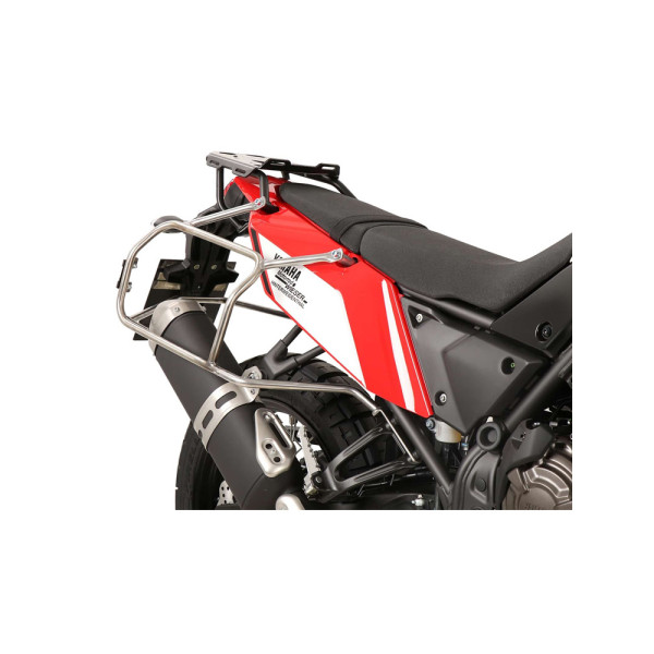 Комплект: бічні кофри + кріплення Hepco&Becker Xplorer Cutout Yamaha Tenere 700 World Raid (22-24)/World Rally (23-24) сріблясті