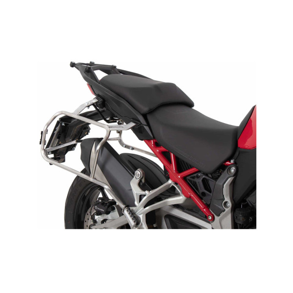 Комплект: бічні кофри + кріплення Hepco&Becker Xplorer Cutout для Ducati Multistrada V4 / S / S Sport (21-24) срібний