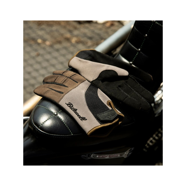 Кросові рукавички Biltwell Moto коричнево-чорні
