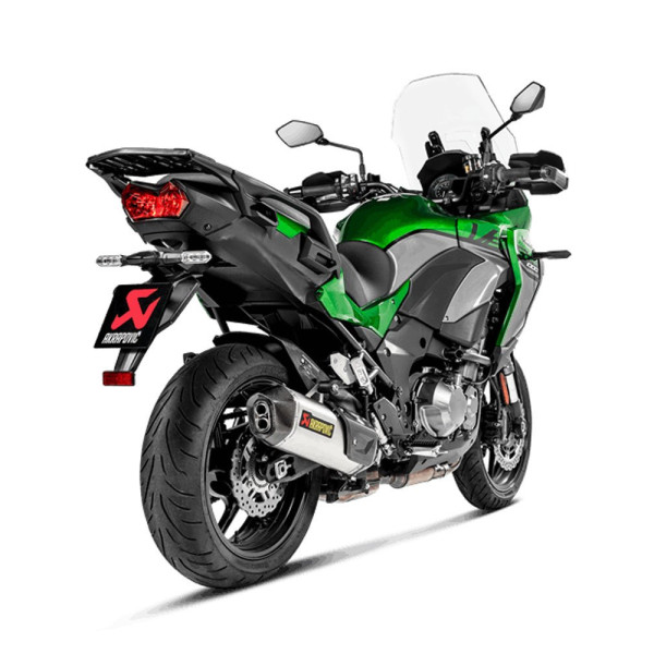 Вихлопна система Akrapović для Kawasaki Versys 1000 (19-24) Slip-On Line, Титан + Вуглецеве волокно