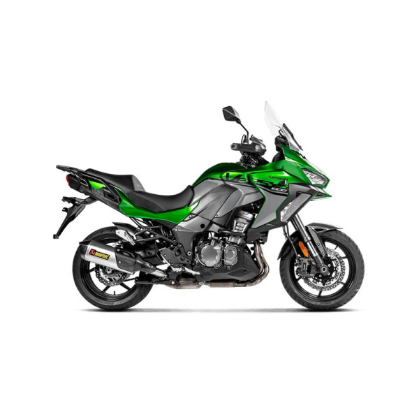 Вихлопна система Akrapović для Kawasaki Versys 1000 (19-24) Slip-On Line, Титан + Вуглецеве волокно