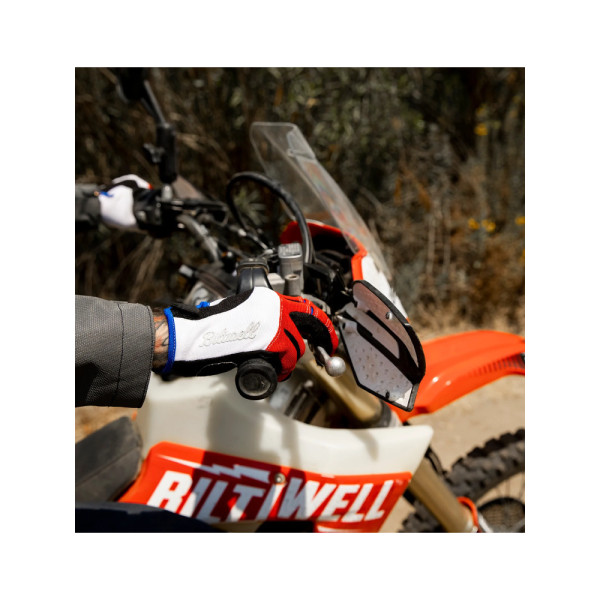 Рукавички кросові Biltwell Moto червоно-біло-чорні