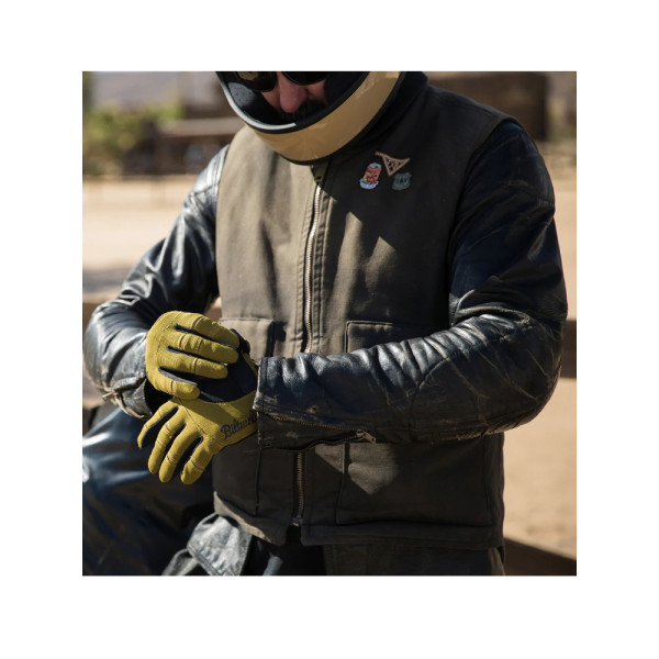 Кросові рукавички Biltwell Moto зелено-чорні