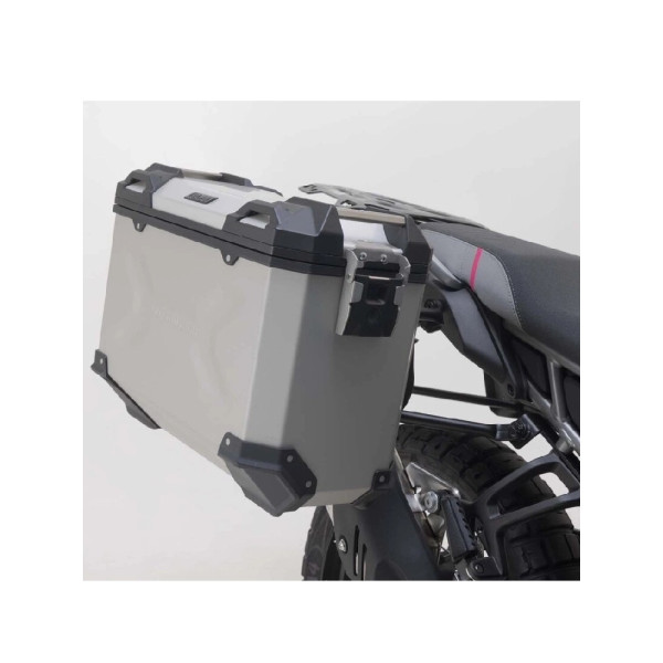 Комплект: бічні кофри + стійки PRO TRAX ADV SW-Motech CF Moto 450 MT (23-) сріблясті об'єм: 45 +37л