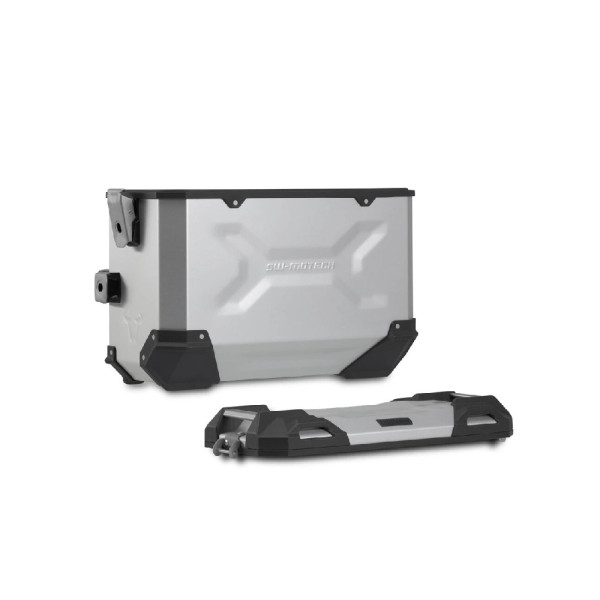 Комплект: бічні кофри + стійки PRO TRAX ADV SW-Motech CF Moto 450 MT (23-) сріблясті об'єм: 45 +37л
