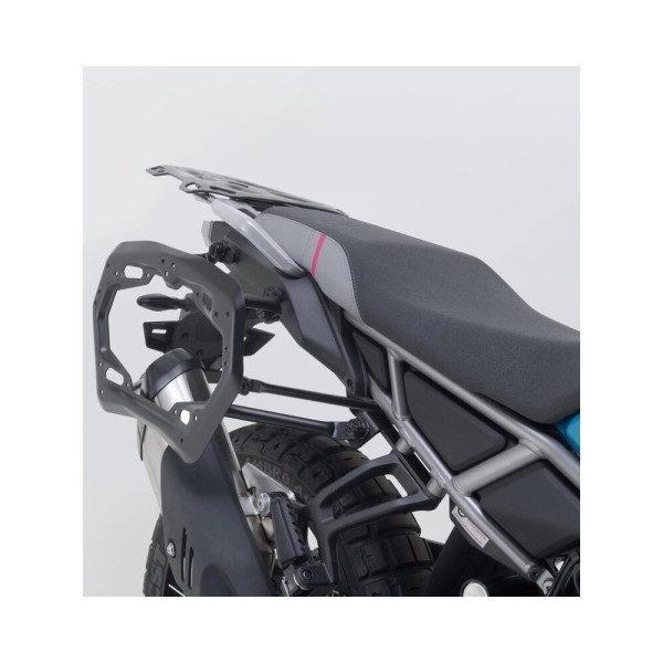 Комплект: бічні кофри + стійки PRO TRAX ADV SW-Motech CF Moto 450 MT (23-) сріблясті об'єм: 45 +37л