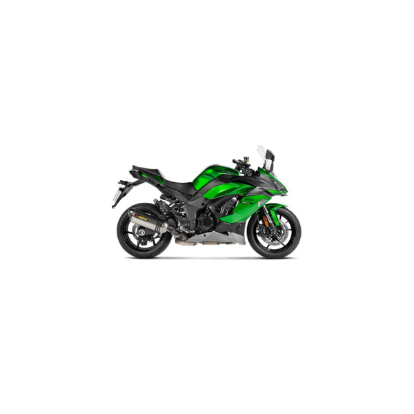 Глушник мотоцикловий Akrapović для Kawasaki Ninja 1000SX (20-24) Slip-On Line, Титан + Вуглецеве волокно