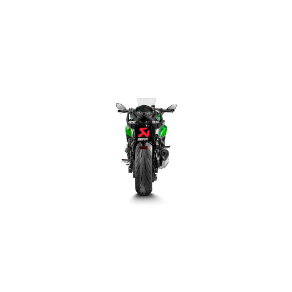 Глушник мотоцикловий Akrapović для Kawasaki Ninja 1000SX (20-24) Slip-On Line, Титан + Вуглецеве волокно