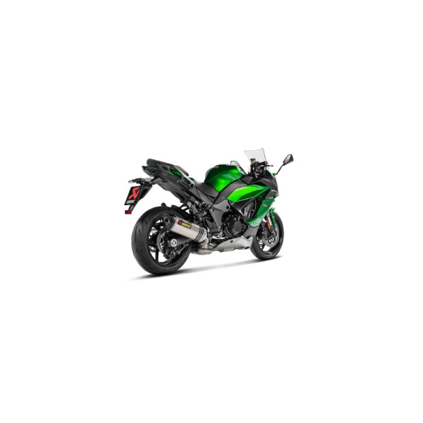 Глушник мотоцикловий Akrapović для Kawasaki Ninja 1000SX (20-24) Slip-On Line, Титан + Вуглецеве волокно
