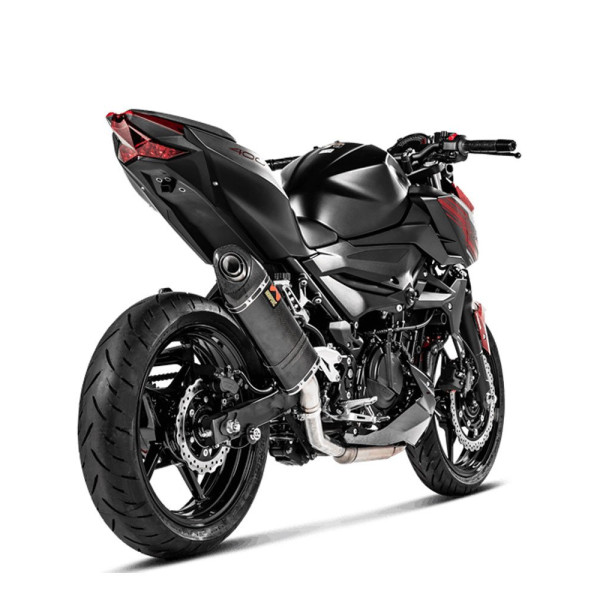 Випускний глушник Akrapovič Slip-On Line Kawasaki EX 400 Ninja (18-23)/ Ninja 400/ 500 (24-)/ Z 400 (19-)/ 500 (25) вуглецеве волокно