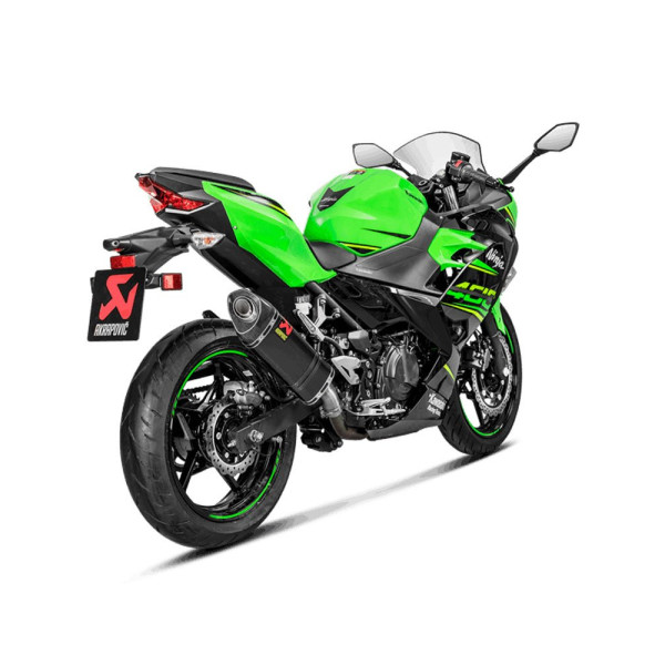 Випускний глушник Akrapovič Slip-On Line Kawasaki EX 400 Ninja (18-23)/ Ninja 400/ 500 (24-)/ Z 400 (19-)/ 500 (25) вуглецеве волокно